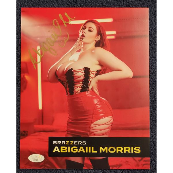Abigaiil Morris signed 8” x 10” color photo with JSA authentication and photo proo