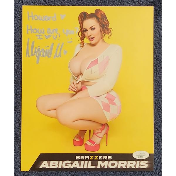 Abigaiil Morris signed 8” x 10” color photo with JSA authentication and photo proo