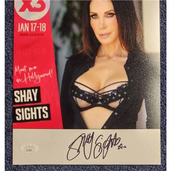 Shay Sights signed 8” x 10” color photo with JSA authentication and photo proof.