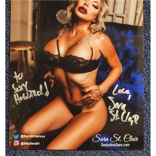 Sara St. Clair signed 8” x 10” color photo with JSA authentication and photo proof