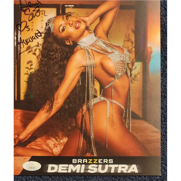 Demi Sutra signed 8” x 10” color photo with JSA authentication and photo proof.