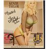 Image 1 : Kenzie Taylor signed 8.5” x 11” color photo with JSA authentication.
