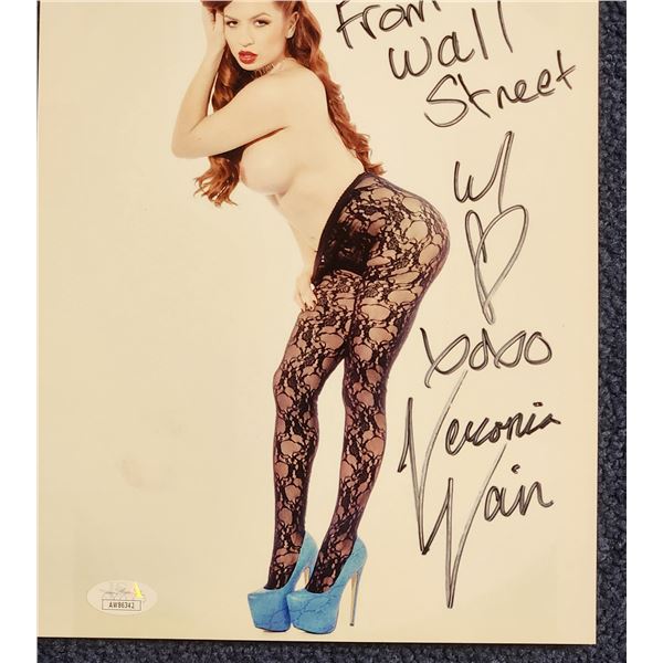 Veronica Vain signed 8” x 10” color photo with JSA authentication.