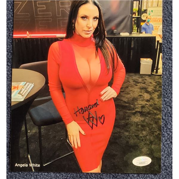 Angela White signed 8” x 10” color photo with JSA authentication and photo proof (