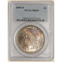 1890-O Morgan $ MS65 PCGS Color