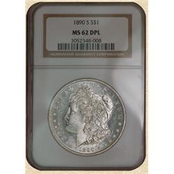 1890-S Morgan $ MS62 NGC DPL