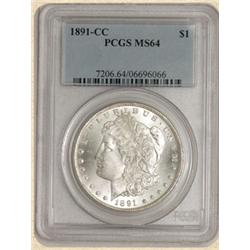 1891-CC Morgan $ MS64 PCGS