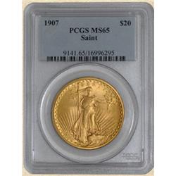 1907 $20 St. Gaudens MS65 PCGS