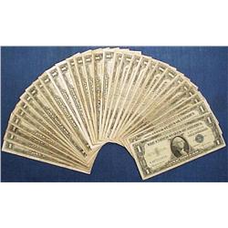 Lot of 100 Circulated Silver Certificates