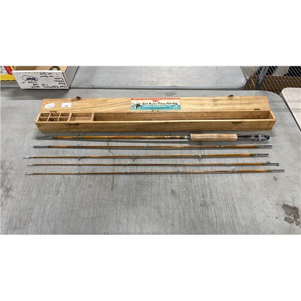 ARGUS ARAI 5-PC SPLIT BAMBOO FISHING ROD WITH CASE