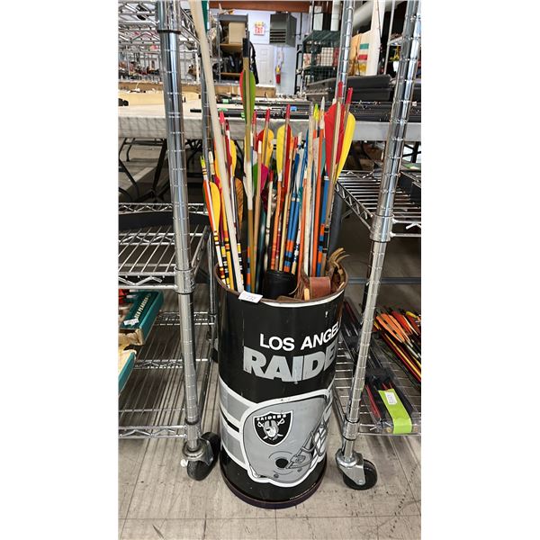BIN OF ASSORTED ARROWS *BIN INCLUDED*