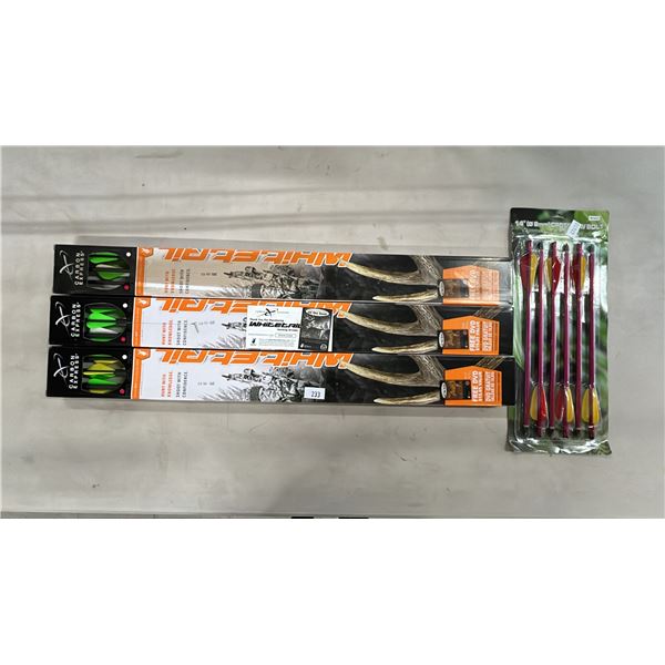 SHELF OF ASSORTED ARROWS