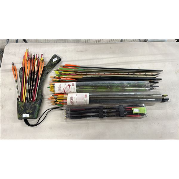 SHELF OF ASSORTED ARROWS