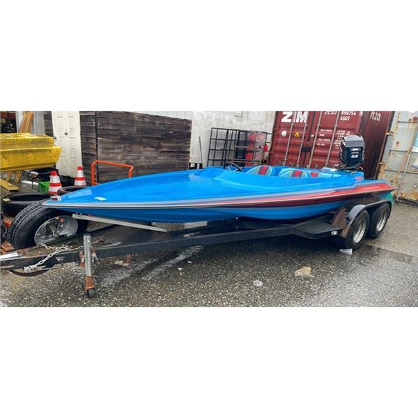 BOAT, BLUE, NO VIN PLATE, VIN NULL