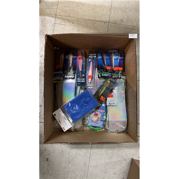 BOX OF ASSORTED *NEW* FISHING TACKLE