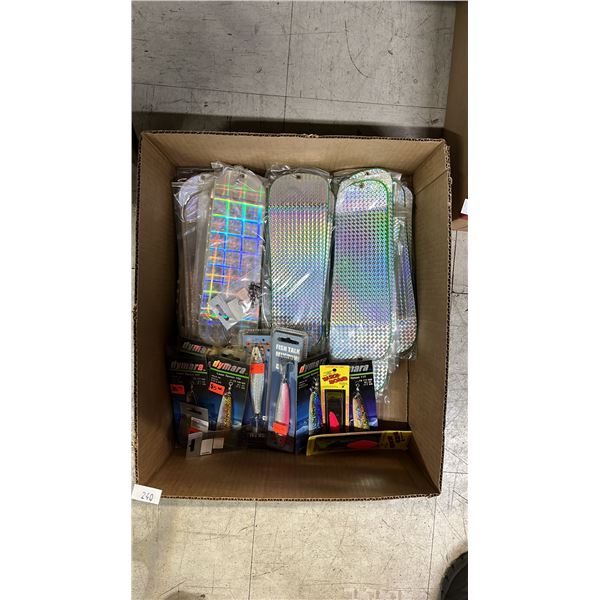 BOX OF ASSORTED *NEW* FISHING TACKLE