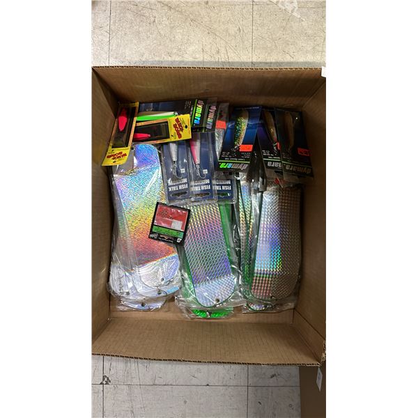 BOX OF ASSORTED *NEW* FISHING TACKLE