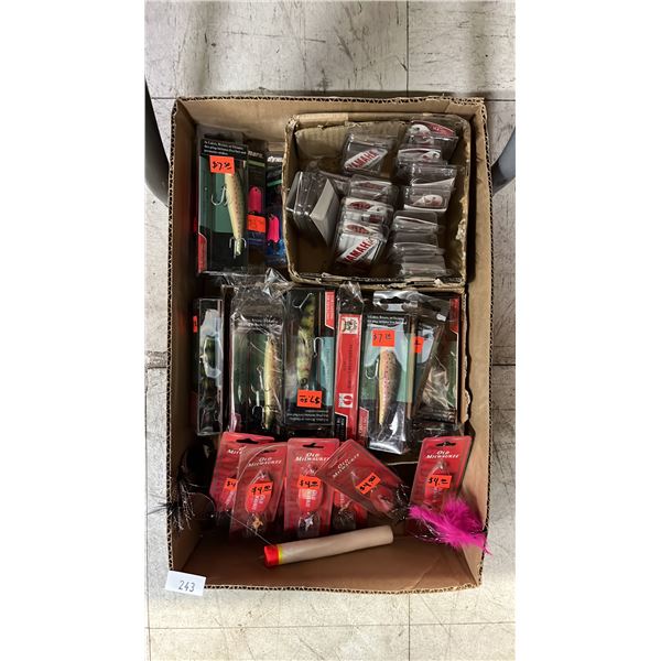 BOX OF ASSORTED *NEW* FISHING TACKLE