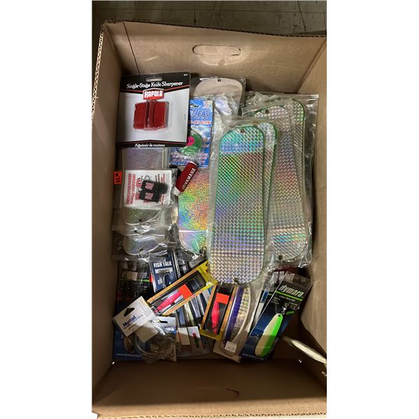 BOX OF ASSORTED *NEW* FISHING TACKLE