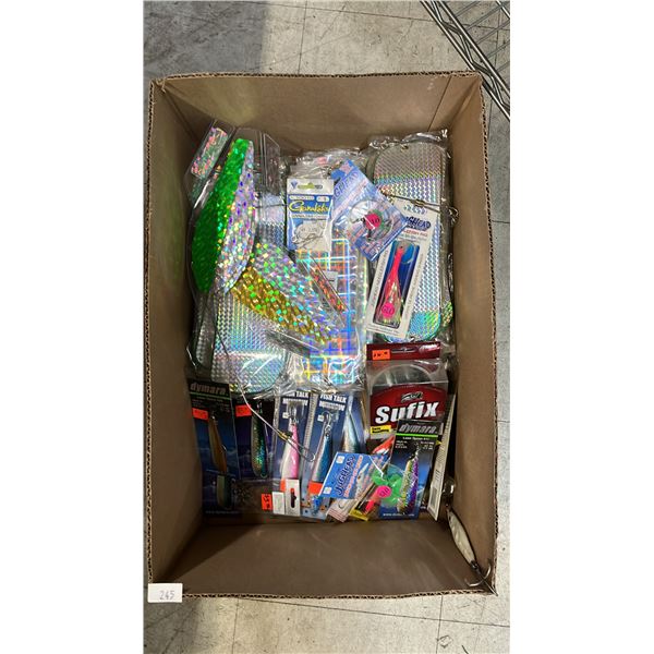 BOX OF ASSORTED *NEW* FISHING TACKLE