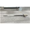 Image 1 : VINTAGE SWORD WITH ETCHED BLADE - 33" BLADE WITH SHEATH