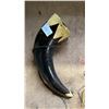 Image 2 : HAND PAINTED ANIMAL HORN APPROX 11"