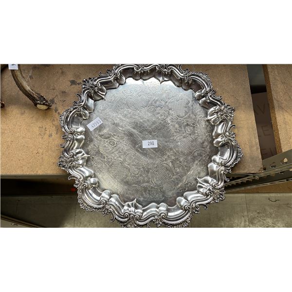 HEAVY SERVING PLATE MADE IN ENGLAND 17"