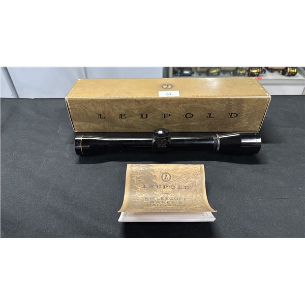 LEUPOLD M8-4X RIFLE SCOPE - IN BOX