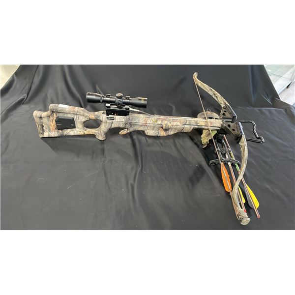 TEN POINT CROSSBOW WITH 3X32 SCOPE & QUIVER WITH 3 BOLTS