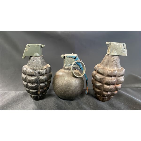 (3) DEACTIVATED GRENADES