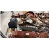 Image 2 : SHELF OF LEATHER BELTS, AMMUNITION POUCHES & BAGS