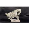 Image 2 : CHINESE CARVED JADE HORSE FIGURINE: 5"W X 4"T X 2"D