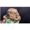 Image 4 : CHINESE SHIWAN CERAMIC STATUE OF A MAN RIDING A RHINOCEROS: 18"W X 14"T X 8"D