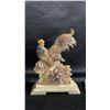 Image 2 : VINTAGE ASIAN CARVED STONE ROOSTER (7"T X 5.5"W) WITH SMALL STONE CARVING 2.25" X 1.75" CARVING