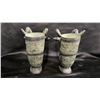 Image 4 : (2) ANTIQUE CHINESE BRONZE CEREMONIAL WINE VESSELS