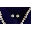 Image 4 : FRESHWATER PEARL NECKLACE WITH REMOVABLE PENDANT & EARRINGS WITH CERTIFICATE