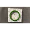 Image 2 : GREEN JADE BANGLE BRACELET WITH CERTIFICATE