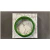 Image 2 : GREEN JADE BANGLE BRACELET WITH CERTIFICATE