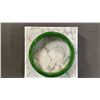 Image 2 : GREEN JADE BANGLE BRACELET WITH CERTIFICATE