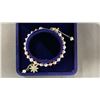 Image 2 : ADJUSTABLE FRESHWATER PEARL BRACELET WITH ZIRCON CRYSTAL FLOWER