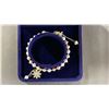 Image 2 : ADJUSTABLE FRESHWATER PEARL BRACELET WITH ZIRCON CRYSTAL FLOWER