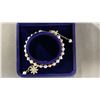 Image 2 : ADJUSTABLE FRESHWATER PEARL BRACELET WITH ZIRCON CRYSTAL FLOWER