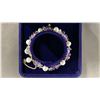 Image 2 : FRESHWATER PEARL & AMETHYST CHIP BRACELET WITH SLIDING CLASP