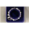 Image 2 : FRESHWATER PEARL & AMETHYST CHIP BRACELET WITH SLIDING CLASP
