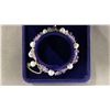 Image 2 : FRESHWATER PEARL & AMETHYST CHIP BRACELET WITH SLIDING CLASP