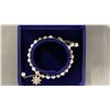 Image 2 : ADJUSTABLE FRESHWATER PEARL BRACELET WITH ZIRCON CRYSTAL FLOWER