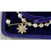 Image 3 : ADJUSTABLE FRESHWATER PEARL BRACELET WITH ZIRCON CRYSTAL FLOWER