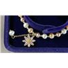 Image 3 : ADJUSTABLE FRESHWATER PEARL BRACELET WITH ZIRCON CRYSTAL FLOWER