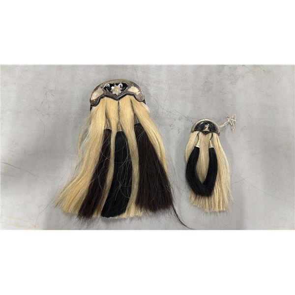 (2) HORSEHAIR SPORRANS - ONE ADULT AND ONE YOUTH