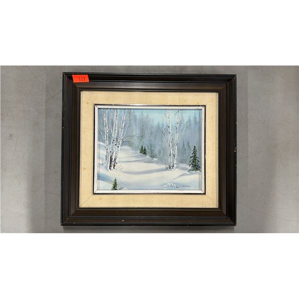 ORIGINAL DALE BIRKS PAINT ON CANVAS: 16" X 14"